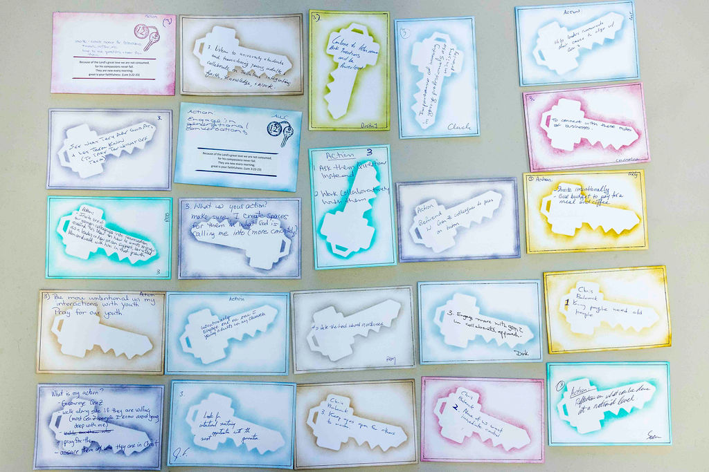 A wall of sticky notes from a session