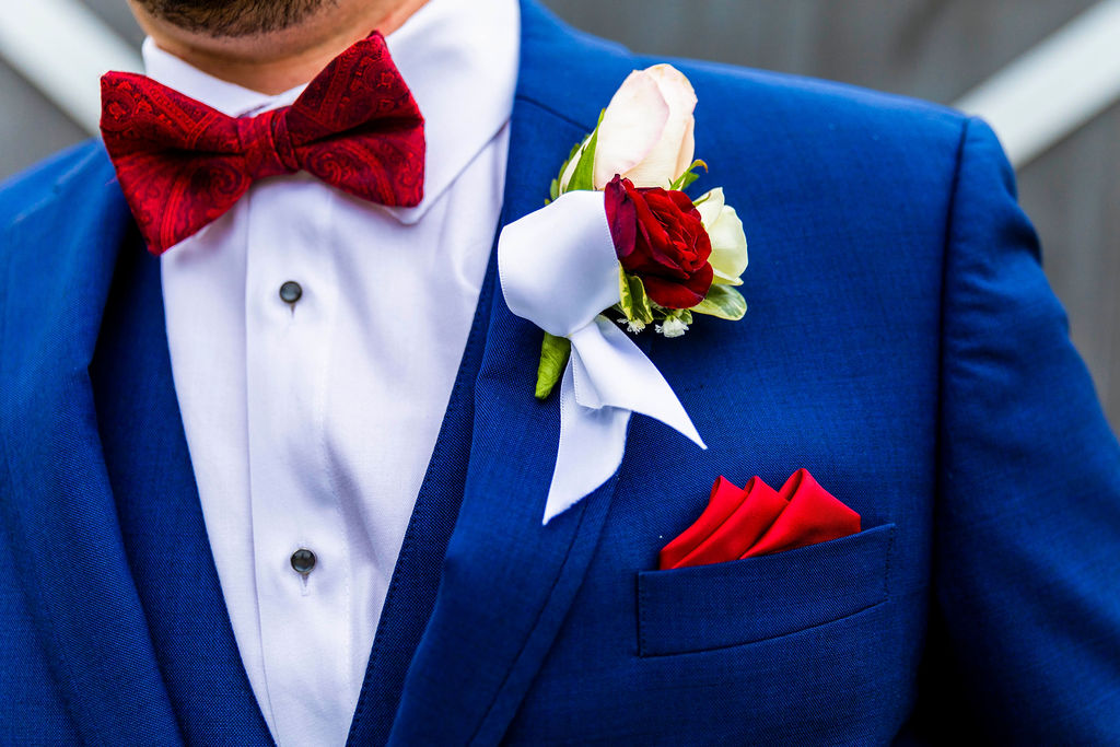 Dan adjusting his bow tie