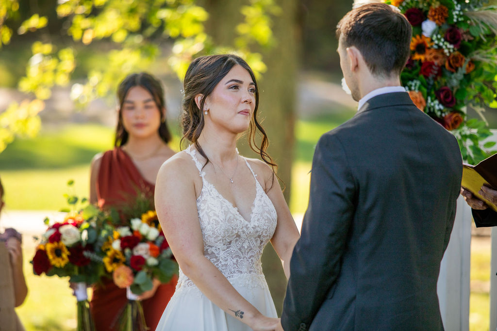 Brandon and Katherine, down the aisle