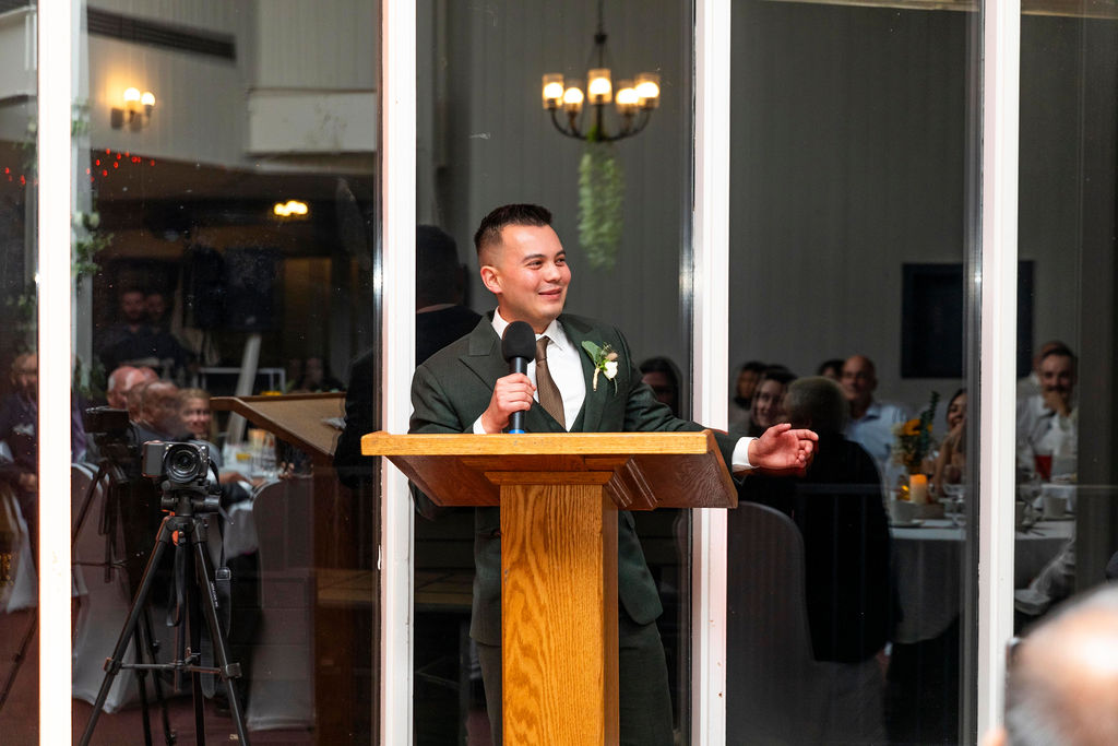 A speech at the reception