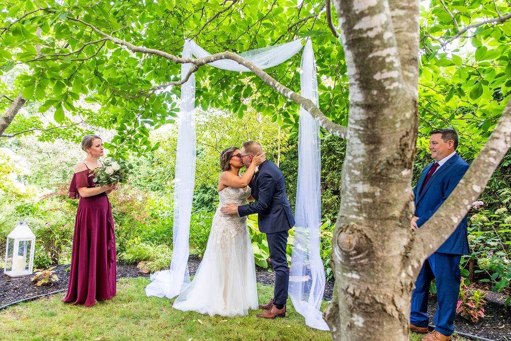 Christine and Mark's first kiss