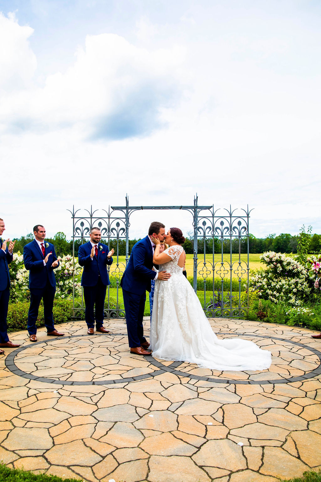 Kelsey and Dan, vows in the garden