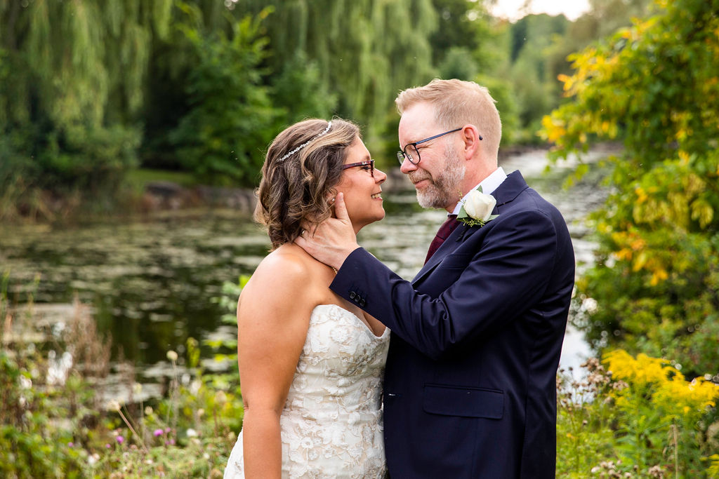 Christine and Mark by the pond