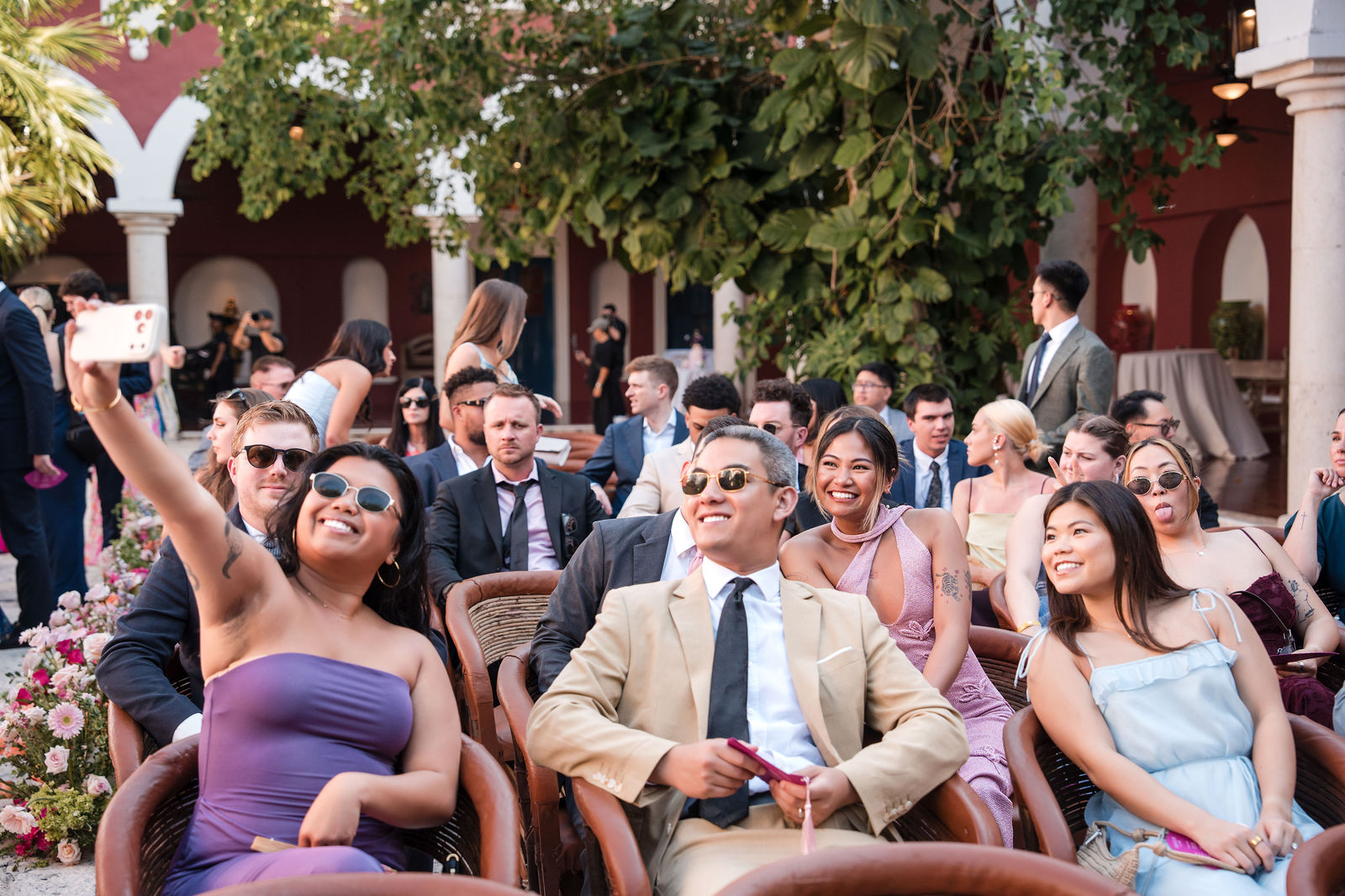 Wedding at Xcaret Park photographed by Arch Wedding Studio
