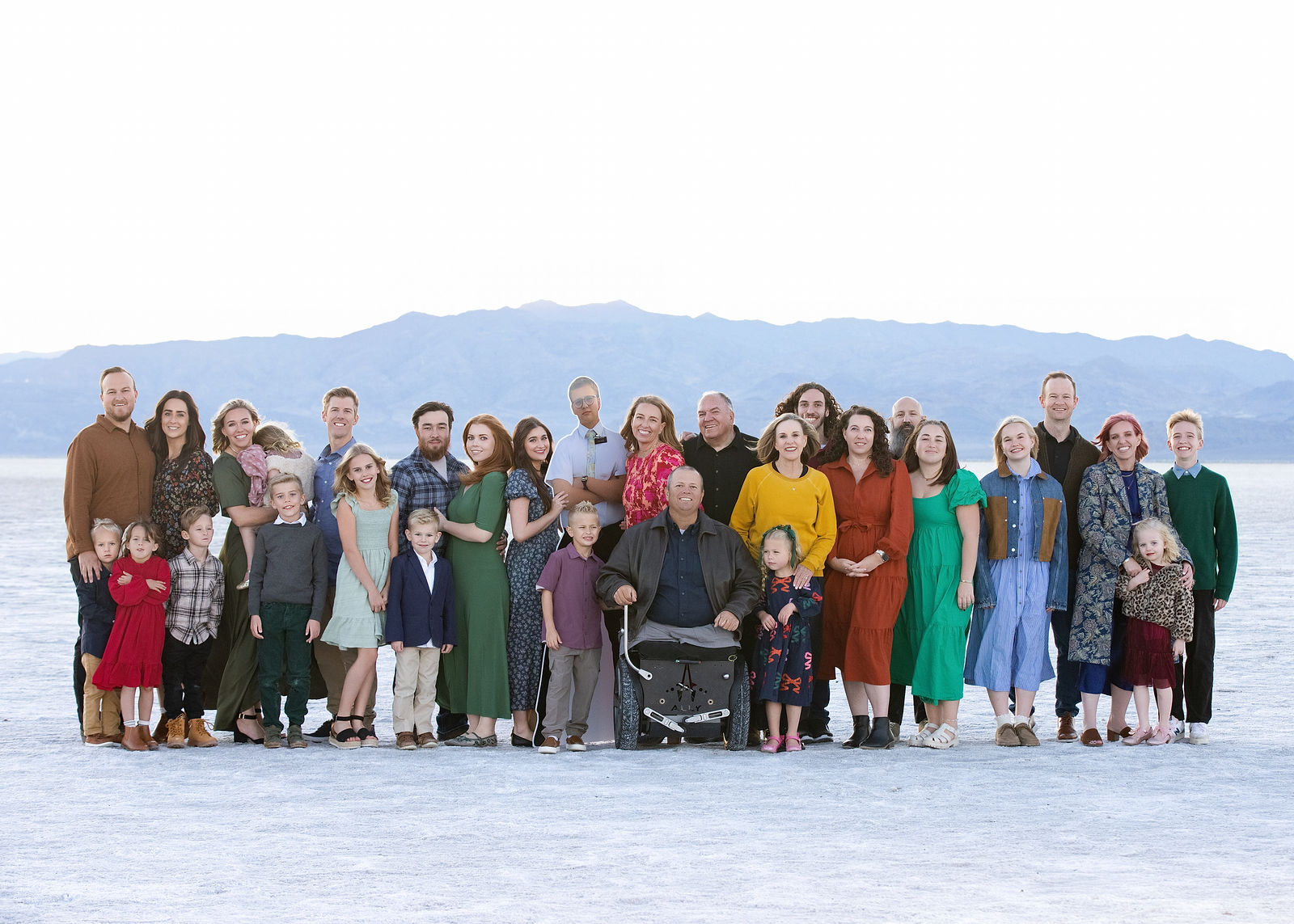 Bonneville Salt Flats candid portrait with movement