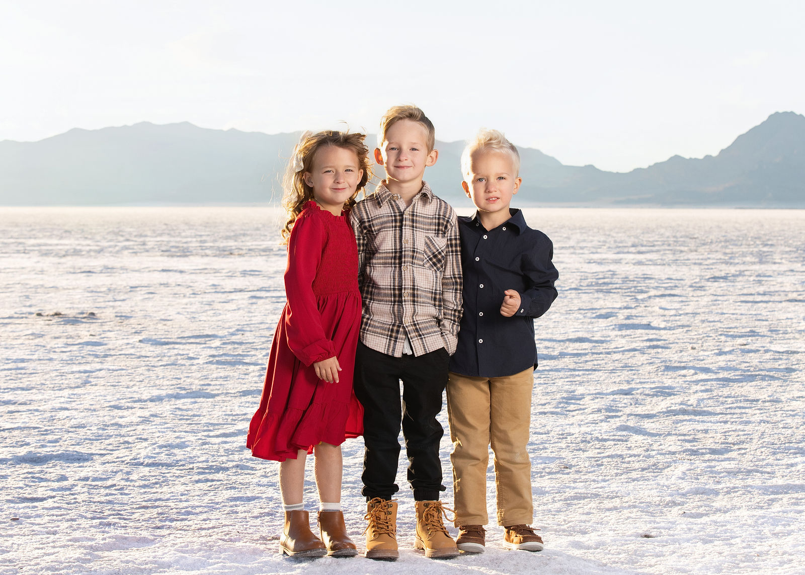 Senior portrait at Bonneville Salt Flats Utah