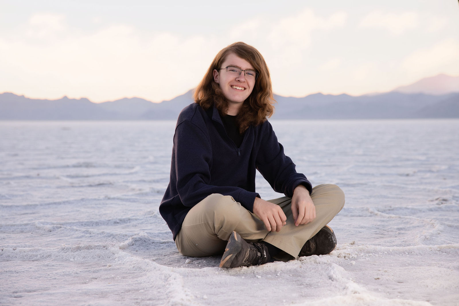 Family session at Bonneville Salt Flats Utah