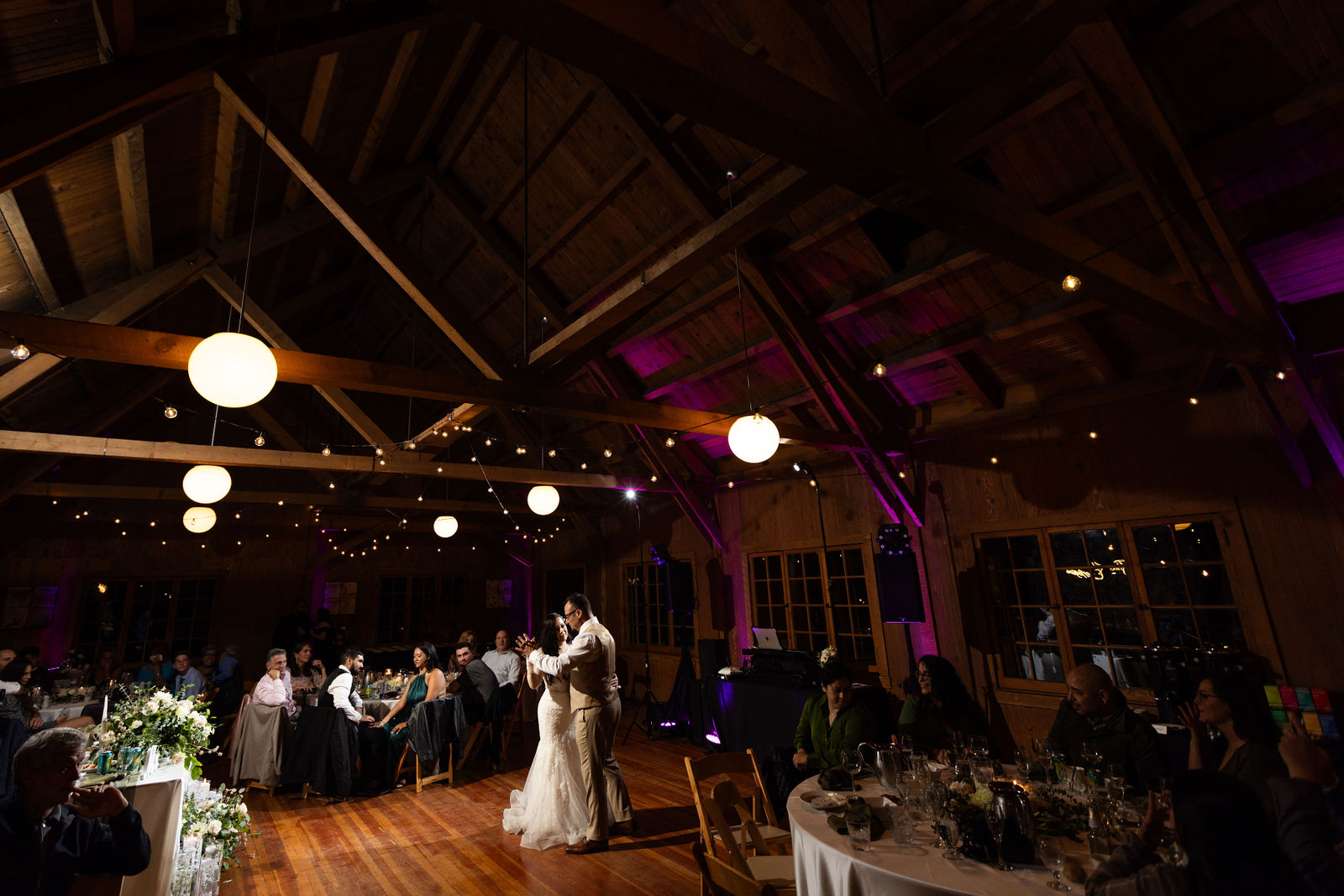 Camp High Sierra Mammoth wedding venue with pine forest lodge setting