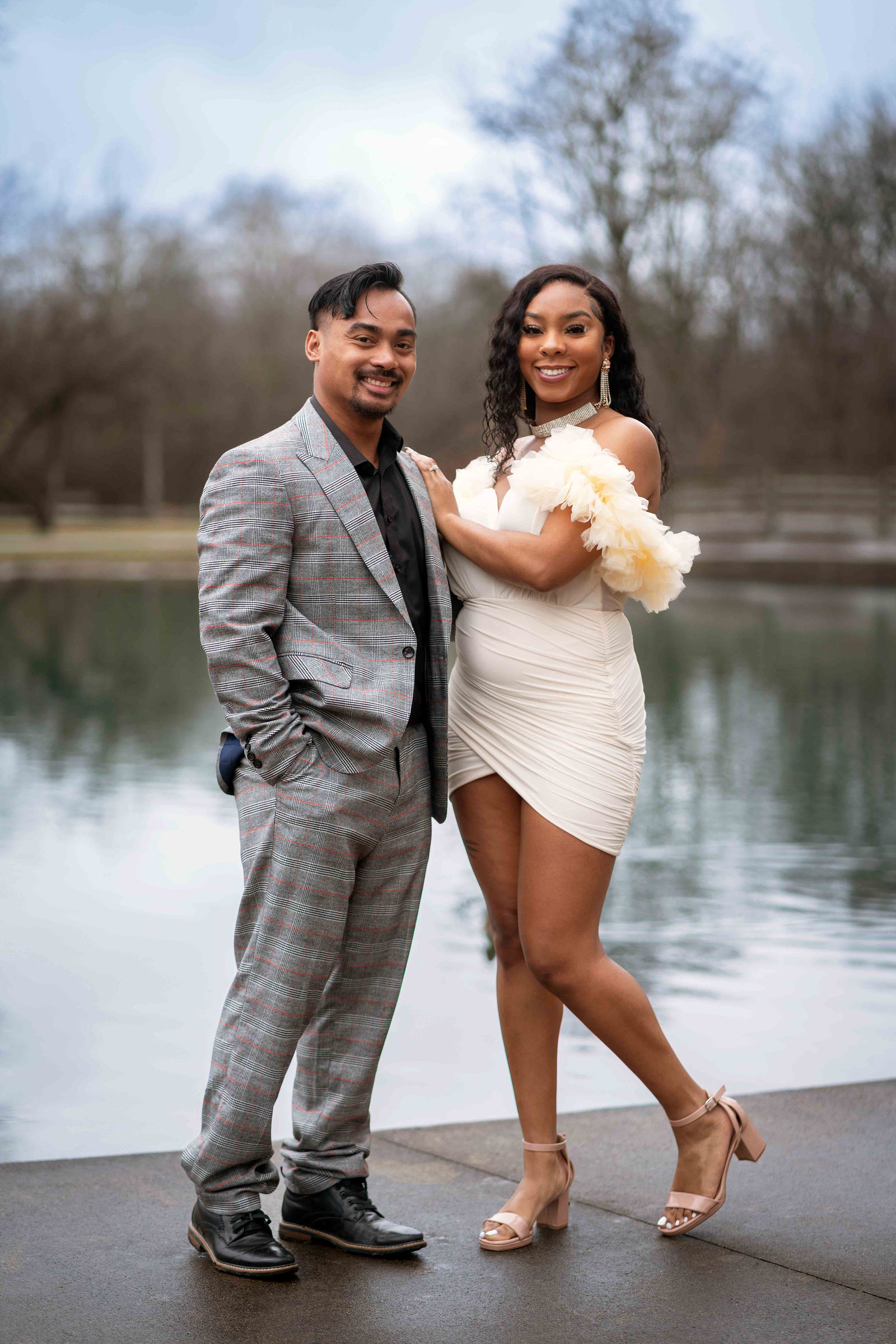 Park of Roses engagement photos