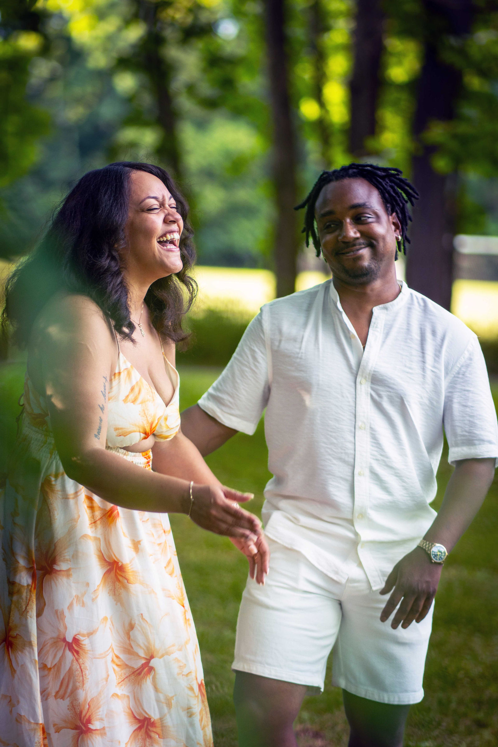 Park of Roses engagement photography