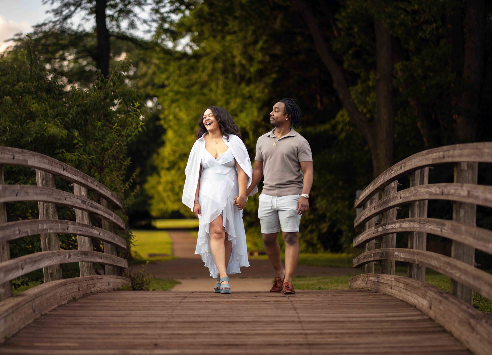 Park of Roses engagement photography