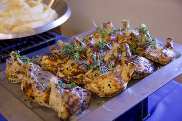 Catered food arranged for guests at the North Capitol Summit event