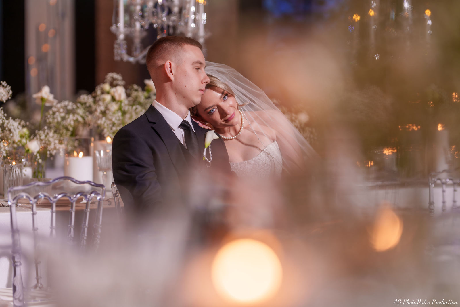 Kristina and Vlad wedding portrait at reception