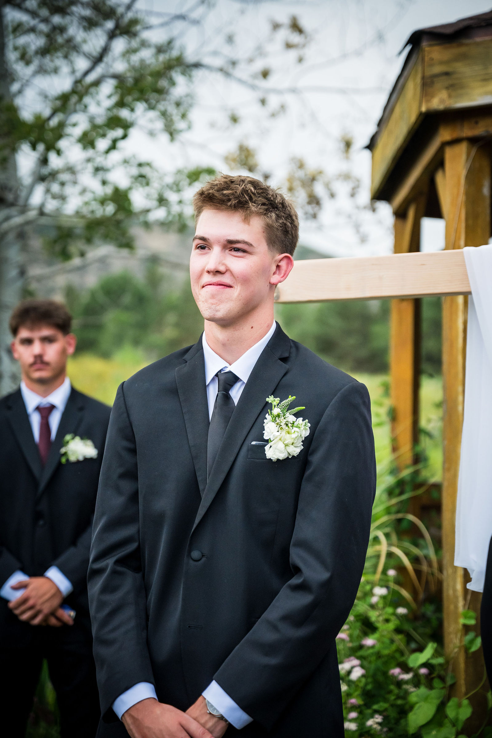 Groom’s reaction seeing his bride walk down the aisle