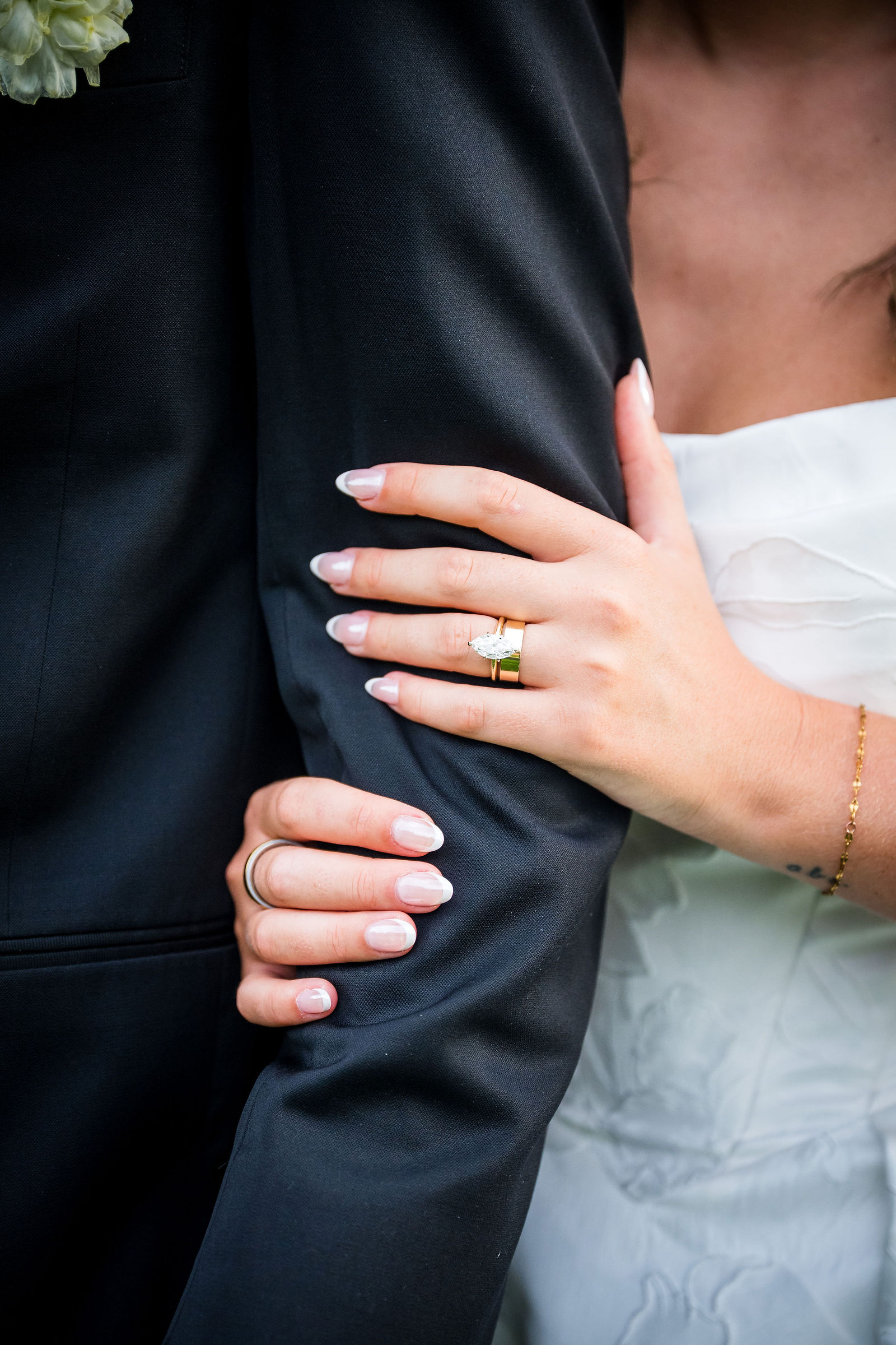 Wedding rings detail at a Colorado wedding